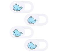 DIYEAH 4Pcs Whale Pattern Webcam Cover Slide Privacy Protection for Laptop Tablet Easy Slide Open Close Self Adhesive Camera Cover Blue Whale Design for Family Security