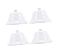DIYEAH 4pcs White Chandelier Canopy Kit Ceiling Cover Plates for Crystal Candle Dining Lamps Indoor Lighting Fixtures Easy to Assemble Durable DIY Accessories for Bars Cafes Restaurants