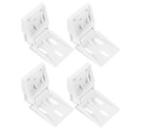 DIYEAH 4pcs White Freezer Door Hinges Replacement, RV Refrigerator and Cooler Hinge Repair Parts, Plastic 3-Hole Fridge Accessories for Small Fridges and Chest Freezers