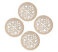 DIYEAH 4pcs Wooden Crochet Bag Bases DIY Handmade Wirebag Material Easy to Use String Classic Timeless Design for Womens Bags Suitable for Home Craft Projects