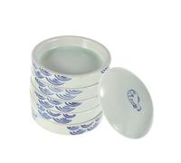 DIYEAH 5 Layer Ceramic Pigment Mixing Ink Tray with Lid, Portable Multilayer Watercolor Tray for Painting and Artistic Creations, Compact Porcelain Mixing Palette for Artists