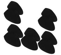 DIYEAH 5 Pairs Dress Shoe Sole Pads for Dance Shoes, Oval Black Microfiber Fabric Insoles with Anti-Slip and Consistent Slide Features, for Ballroom Practice in Studios or Home Practice