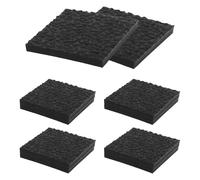 DIYEAH 5 Pairs High Heels Patch for Shoe and Boot, 2.36in Square Rubber Heel Replacement Tips Caps with Noise Reduction and Non-Slip Protective Pads, for DIY Installation and Commuting