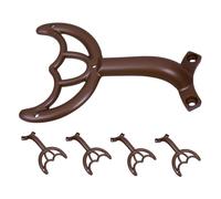 DIYEAH 5 Pcs Ceiling Fan Replacement Blades Arm Metal Support Brackets for Indoor Use, Stable Support and Easy Installation Fan Parts Accessories in Coffee Colour