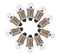 DIYEAH 50 Pcs Mini Screw Base Light Bulbs for School Electrical Experiment Glass Alloy Indicator Lamp 2.5v 0.3a Random Color