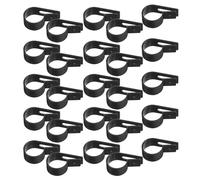 DIYEAH 500pcs Black R-Type Plastic Cable Mounting Clamps 3/4 Inch Wire Fasteners Cord Organizer Clips for Electrical Wire Management and Tube Bundling