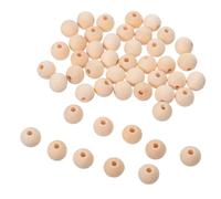 DIYEAH 500pcs Perforated Wooden Bead Craft Ball Hole Wood Beads for Jewelry Making Bracelet Macrame Supplies Unfinished Wood