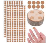 DIYEAH 500x 12mm Self-Adhesive Cork Pads Round Furniture Floor Protectors Picture Frame Bumpers Drawer Stops Non-Slip Spacers Eco-Friendly Natural Cork for DIY Projects & Home Use