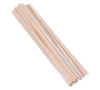 DIYEAH 50pcs Basswood Dowels Natural Unfinished Wooden Craft Sticks for DIY Projects Square Wooden Strips for Molding and Model Making