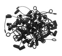 DIYEAH 50pcs Black Plastic Pour Spout Caps with Dust Cover, Universal Oil Nozzle Pourer Covers for Olive Oil, Vinegar, Syrup Bottles, Kitchen Wine Accessories for Home Use