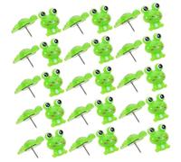 DIYEAH 50pcs Cute Frog Shaped Thumb Tacks Decorative Pushpins for Cork Board Whiteboard Photo Wall Bulletin Board Office Supplies Space Saving Animal Push Tacks for Home School