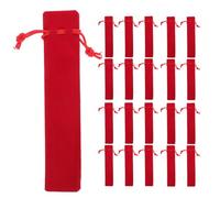 DIYEAH 50pcs Drawstring Pen Pouch Small Pen Pencil Case Lint Sleeve Holder for Stationery Organization and Students Writing Tools