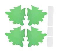 DIYEAH 50pcs Green Christmas Tree Cardstock Shapes for DIY Crafts Pre-Cut Sturdy for Handmade Holiday Greeting Cards with Sticky Dots Easy and Fun Christmas Craft