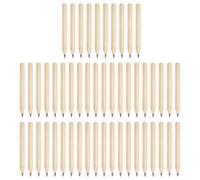 DIYEAH 50pcs Khaki Wood Short Pencils Hb Non Sharpening with Fine Craftsmanship for Smooth Writing Experience for Professional Painters and Art Students