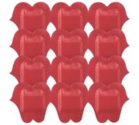 DIYEAH 50pcs Lip Shaped Adhesive Bandages 38x35mm Disposable Wound Care Patches Small First Aid Stickers for Lip Injury Protection and Healing
