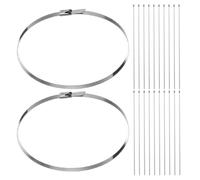 DIYEAH 50pcs Metal Zip Ties, Multi Purpose Self Locking Cable Ties