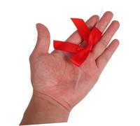 DIYEAH 50pcs Mini Red Ribbon Bows with Wire Adjustable Small Polyester Bowknots for Party Favors Gift Wrapping Wedding Decor and Crafting Accessories
