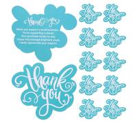 DIYEAH 50Pcs Mini Thank You Cards Small Business Supplies Pink Double-Sided Print Round Shape Cards for Customer Appreciation Packaging