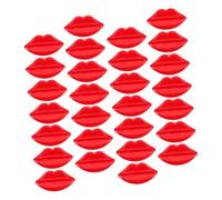 DIYEAH 50pcs Multipurpose Doll Mouth Buttons Red Lip Accessories for DIY Crafts Clothing Decoration Overcoats Button Decor for Doll Making and Fashion Embellishment