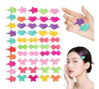 DIYEAH 50pcs Plastic Cartoon Hairpins Set with Heart, Plum Blossom, Bowknot, Insect Motifs, Colorful Hair Accessories for Daily Use and Party Hairstyles Random Color