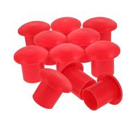 DIYEAH 50pcs Plastic Rebar Safety Caps Red Mushroom Rebar Protective Covers for Construction Sites Replacement End Caps for Reinforcement and Sleeve Protection