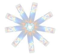 DIYEAH 50Pcs Self-sealing Pen Bag Multi-use Storage Pouch for Jewelry Makeup Brushes and Art Supplies Resealable Long Rainbow Aluminum