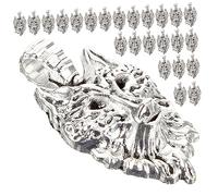DIYEAH 50pcs Silver Wolf Head Charms Diy Metal Jewelry Pendants for Bracelet and Necklace Making, Bulk Wolf Earrings Charms for Crafting and Accessories in Antique Silver
