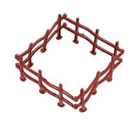 DIYEAH 50Pcs Simulation Fence Panels DIY Miniature Sand Plate Garden Fence Adornments with Buckle Connectors for Farm Zoo and Landscape Model Scenes Educational Role Play for Boys