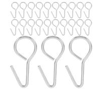 DIYEAH 50pcs Small S Shaped Steel Seat Cover Hook for Car Seat Covers | Silver Finish, Stable Support and Easy Installation, Secure Fixing for Car Seat Cover Use, 4.5kg Load