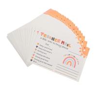DIYEAH 50pcs Teacher Essential Cards Incentive Motivational Notes Rainbow for Positive Parental