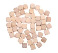 DIYEAH 50Pcs Unfinished Wooden Dice Blank Six-sided Cubes for DIY Crafting Painting Educational Art Supplies