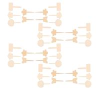 DIYEAH 50pcs Wooden Garden Markers for Flowers and Greenery, Rectangular and Decorative Shapes, Easy to Insert Bulk Quantity Plant Labels for Potted and Patio Gardening
