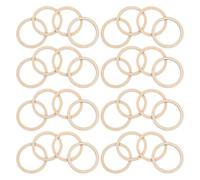 DIYEAH 50Pcs Wooden Rings for Crafts 6Cm Wood Circles Cutout Flat Round DIY Woodcrafts Decorative Circles for Handbag Making and Artistic Projects