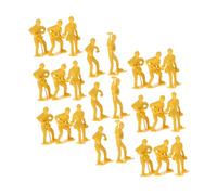 DIYEAH 54pcs Engineering Man Model Set for Durable Plastic People Figures with Realistic Construction Tools Bright Vivid Colors Creative DIY Micro Landscape Ornament for Pretend Play and