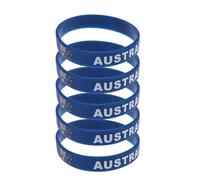 DIYEAH 5pcs Australian Flag Silicone Wristbands Comfortable Sports Bracelets Printed Country Wristbands for Sports Games and International Matches