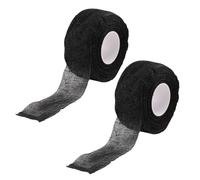 DIYEAH 5pcs Black Cotton Self-Adhesive First Aid Tape Sports 2.5cm X 4.5m for Athletic Support and Injury Protection