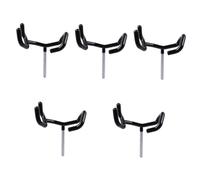 DIYEAH 5pcs Boom Pole Support Holder with Protective Coating Microphone Support Holder for Recording Practical Audio-visual Accessory in Black