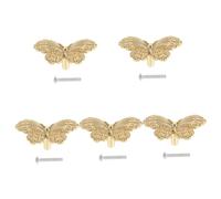 DIYEAH 5pcs Butterfly Shaped Drawer Knobs with Rounded Edges Cabinet Pulls for Wardrobe Tissue Box and Dresser Handles Versatile Decorative Hardware for Home Furniture