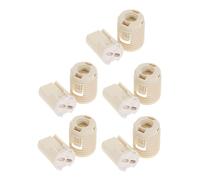 DIYEAH 5pcs G9 Ceramic Lamp Holder with M10 Threaded Base for Halogen Led Bulbs, Porcelain Light Socket Adapter for Diy Home Lighting and Ceiling Fixture Replacement
