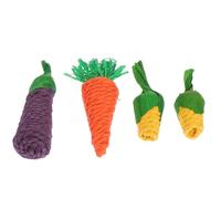 DIYEAH 5pcs Hamster Molar Stick Chew for Rabbits and Squirrels Grass | Chewing Play for Growing-up Pets, Fun Exercise When Alone, Grass Build, Carrot Shape