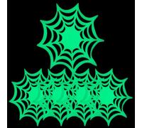 DIYEAH 5pcs Luminous Silicone Spider Web Drink Coaster with Heat Insulation and Table Protection for Halloween Party Tabletop Decoration, Classic White Glow Design
