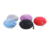 DIYEAH 5pcs Multi Color Eva Earphone Pouch with Zipper Portable Cable and Phone Charger Storage Bags for Travel and Daily Use Practical Round Organizer for Earphones and Data Cables