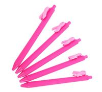 DIYEAH 5pcs Pink Ribbon Ballpoint Pens Charity Fundraising Writing Tools for Volunteers Smooth Ink Flow Comfortable Grip Cancer Support Gifts
