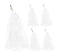 DIYEAH 5pcs Portable Cast Fishing Nets Set, 7-mesh Fine Nylon Fish Catching Nets for Freshwater and Saltwater, Lightweight Foldable Fishing Trap Gear for Recreational and Professional Use