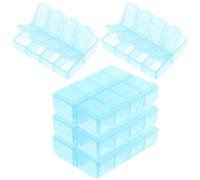 DIYEAH 5pcs Portable Weekly Pill Box Organiser with 8 Compartments, Lightweight Pp Material and Convenient to Carry, for Elders and Office Workers, for Travel and Home Use