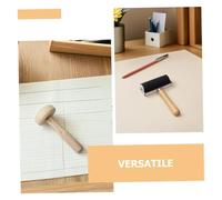 DIYEAH 5pcs Printmaking Tool Set with Wooden Roller and Rubber Ink Rollers Ergonomic Lightweight Plastic Block Printing Baren for DIY Art Stamping and Craft Projects