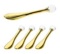 DIYEAH 5pcs Professional Eye Cream Spoons Mini Massage Tools for Daily Use Compact Yellow Eye Cream Applicator Set for Wrinkle Care and Massage