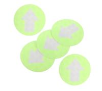 DIYEAH 5pcs Reflective Arrow Direction Signs Adhesive Pvc Stickers Fluorescent Green for Outdoor Camping Trail Markers Stairway Navigation and Safety