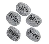 DIYEAH 5pcs Resin Flowerpot Pebbles Aquarium-safe Decorative Stones for Succulents Bonsai and Garden Crafts Moisture Retaining Smooth Rounded Gravel for Indoor Outdoor Plant Pots