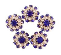DIYEAH 5pcs Rhinestone Button Covers: Flower Rhinestone Detachable Buttons Cufflinks Clip-on for Shirts - Formal Wear Accessories for Weddings and Parties